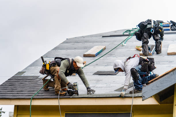 Professional Roof Installation technician working in Brookfield, MA